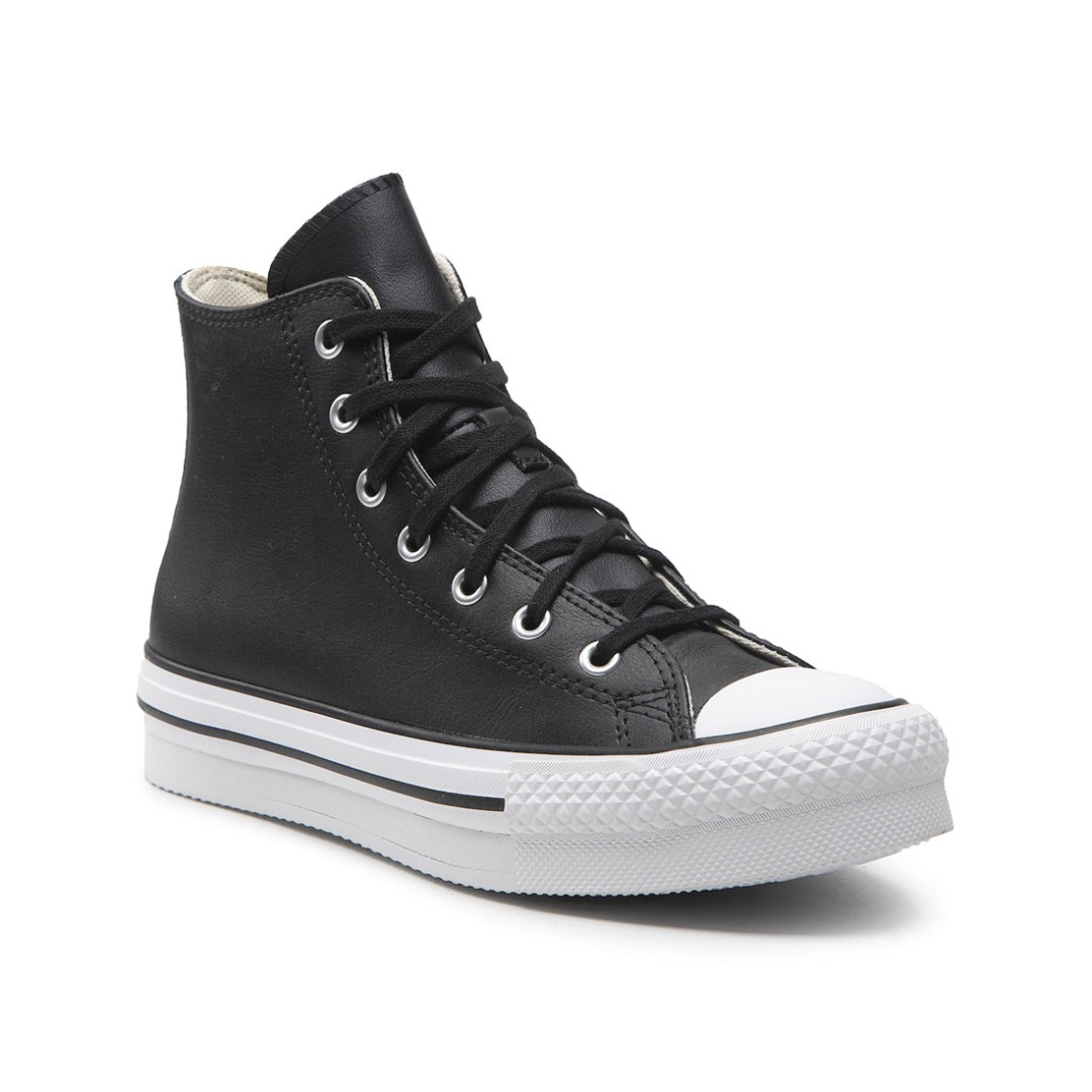 CONVERSE CHUCK TAYLOR ALL STAR EVA LIFT LEATHER A02485C Μαύρο