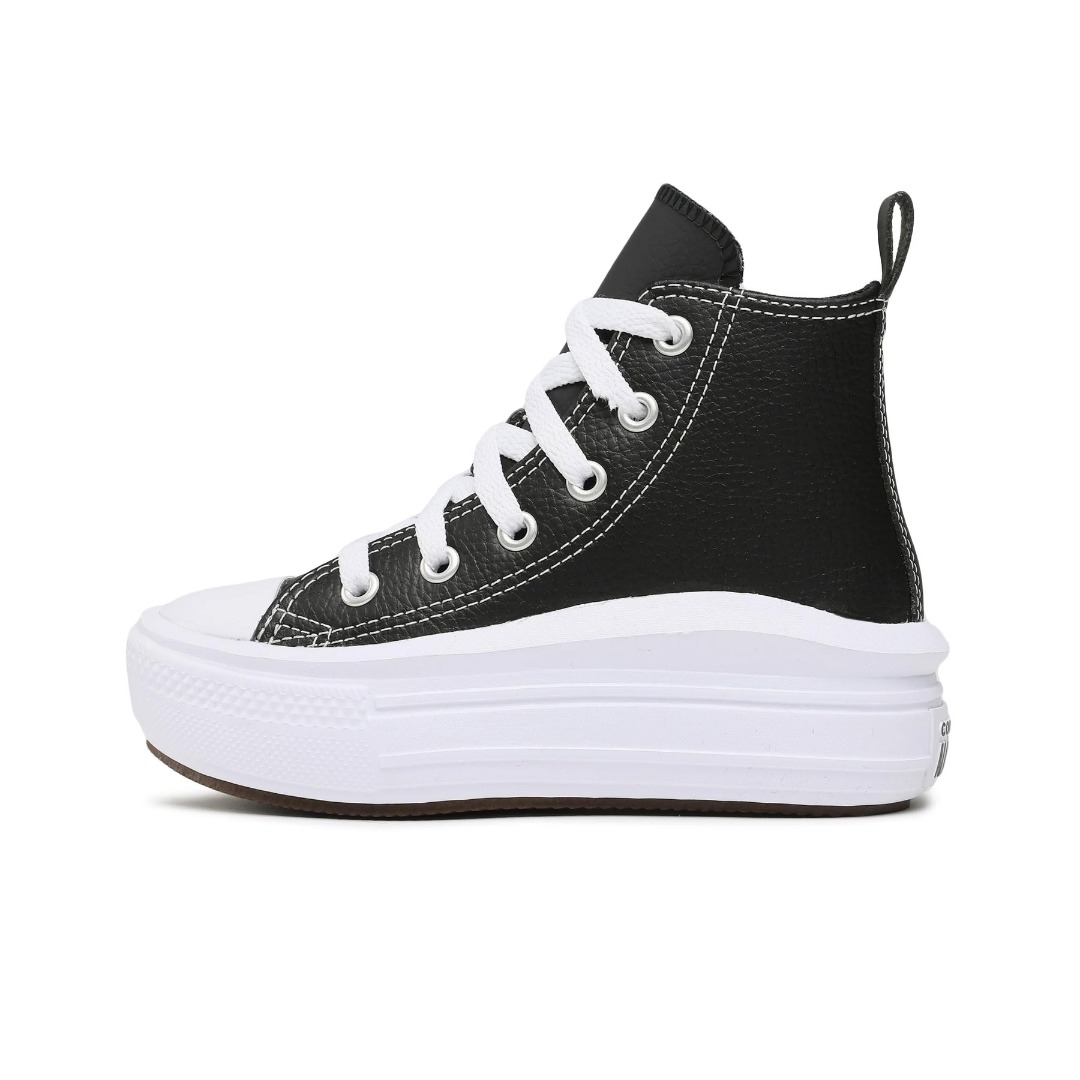 CONVERSE CHUCK TAYLOR ALL STAR MOVE PLATFORM LEATHER A02067C Black