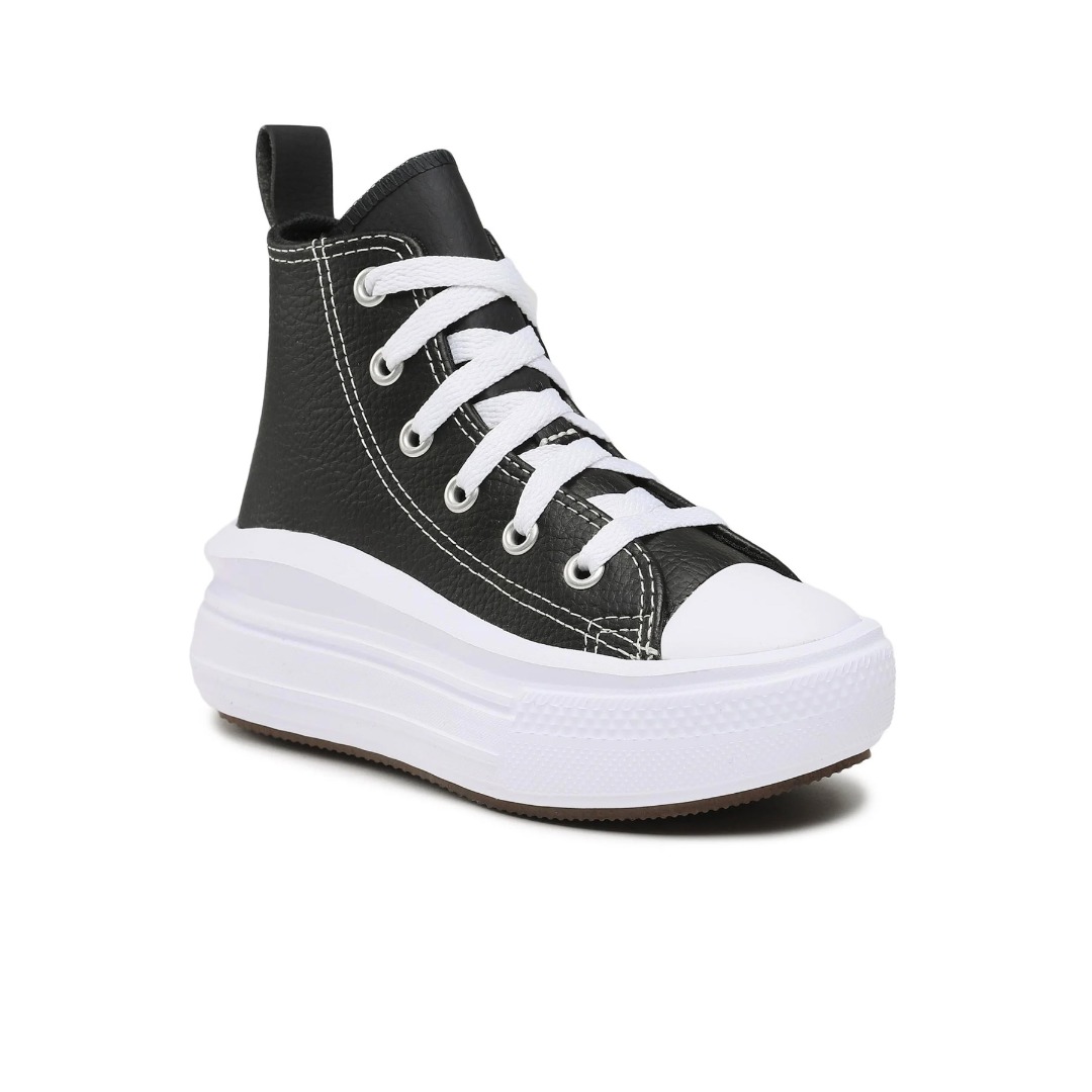 CONVERSE CHUCK TAYLOR ALL STAR MOVE PLATFORM LEATHER A02067C Black