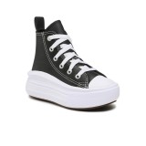 CONVERSE CHUCK TAYLOR ALL STAR MOVE PLATFORM LEATHER A02067C Black Image 1