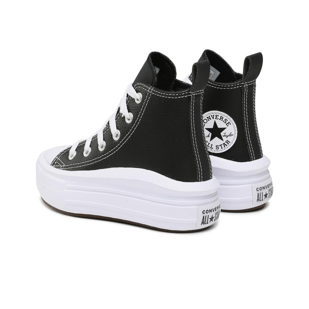 CONVERSE CHUCK TAYLOR ALL STAR MOVE PLATFORM LEATHER A02067C Black