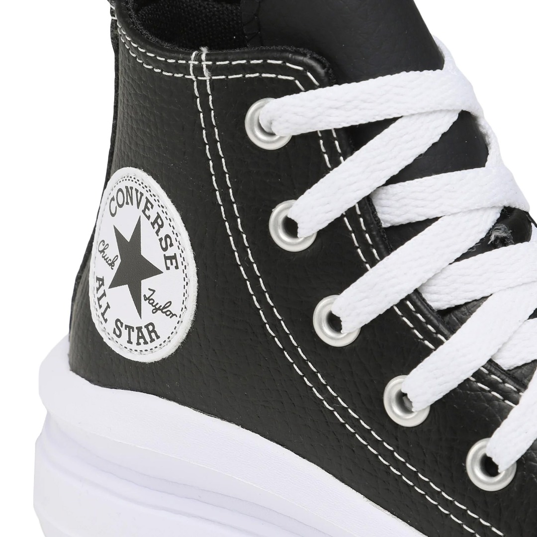 CONVERSE CHUCK TAYLOR ALL STAR MOVE PLATFORM LEATHER A02067C Black