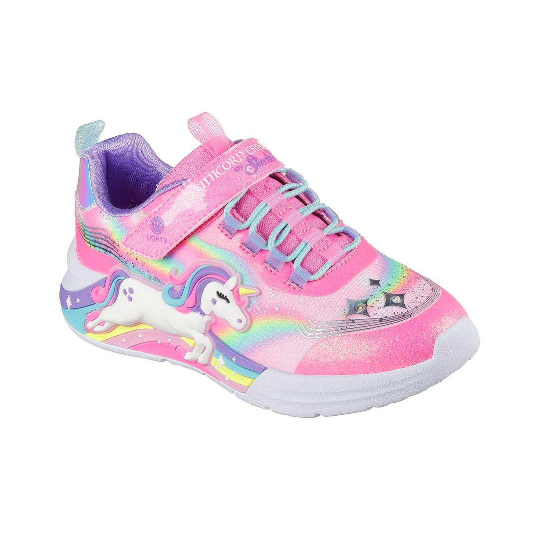 SKECHERS LIGHTED UNICORN BUNGEE & GORE SNEAKER 302298L-PKMT Ροζ