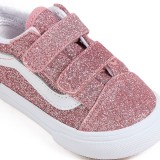 VANS OLD SKOOL V GLITTER VN000CYDFSL-FSL Pink Image 2
