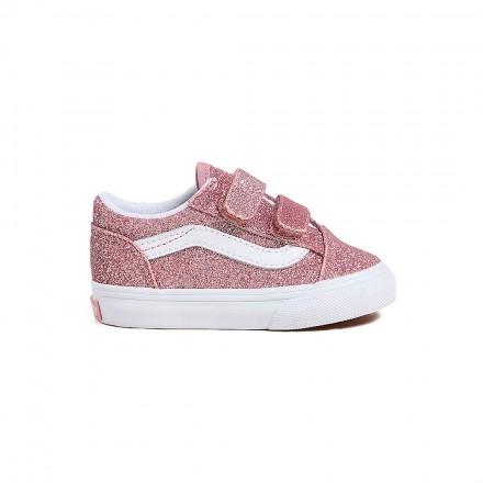 VANS OLD SKOOL V GLITTER VN000CYDFSL-FSL Ροζ