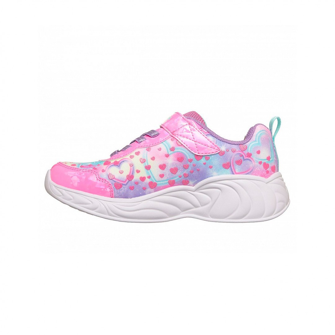 SKECHERS LIGHTED UNICORN GORE & STRAP WMULTI HEART PRINT UPPER 303063L-PKMT Πολύχρωμο