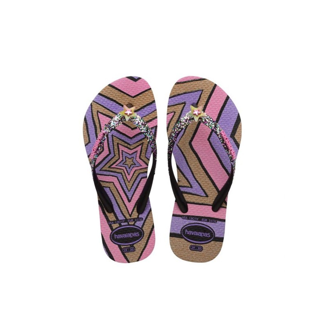 HAVAIANAS HAV. KIDS SLIM GLITTER TRENDY 4146976-0090 Colorful