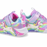 SKECHERS LIGHTED UNICORN BUNGEE & GORE SNEAKER 302298N-LVMT Colorful Image 2