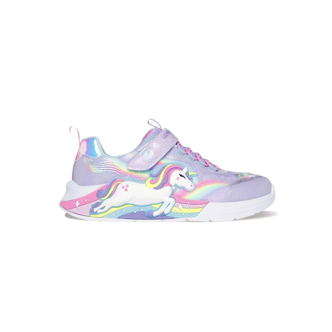 SKECHERS LIGHTED UNICORN BUNGEE & GORE SNEAKER 302298N-LVMT Colorful