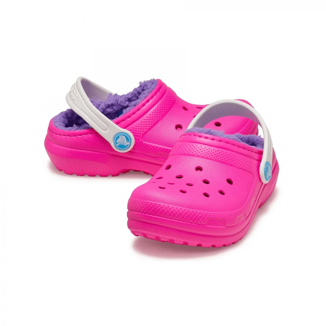 CROCS  CLASSIC LINED CLOG T 207009-6TX Ροζ