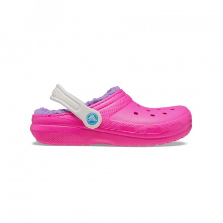 CROCS  CLASSIC LINED CLOG T 207009-6TX Ροζ