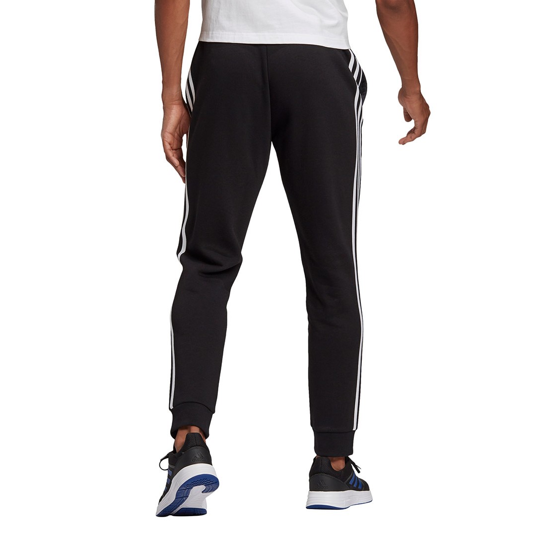 adidas Performance ESSENTIALS FLEECE TAPERED CUFF 3-STRIPES JOGGERS GK8821 Μαύρο