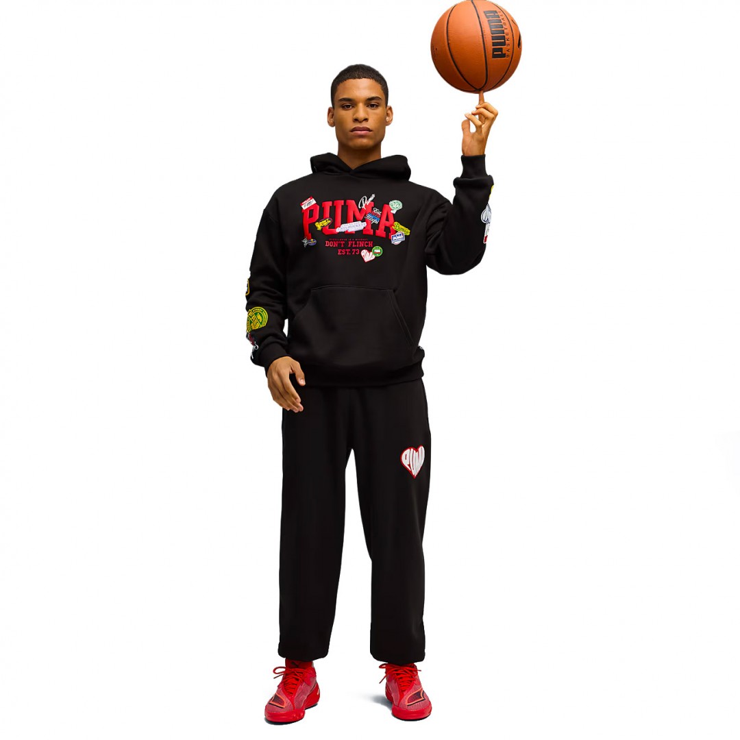 PUMA HOOPERHOTLINE SWEATPANT 632834-02 Μαύρο