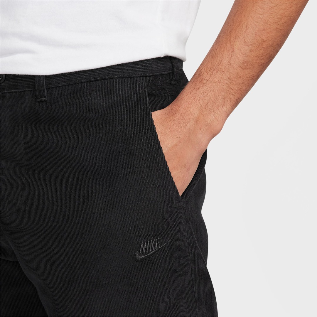 NIKE M NK CLUB CHINO CORDUROY PANT FZ0786-010 Μαύρο