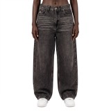 GRIMEY ROYAL PAW BIG BOY DENIM PANTS GBBDJ292-WBLK Black Image 1