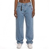 GRIMEY THE PLANET REGULAR DENIM PANTS GJLP296-WBLU Blue Image 1