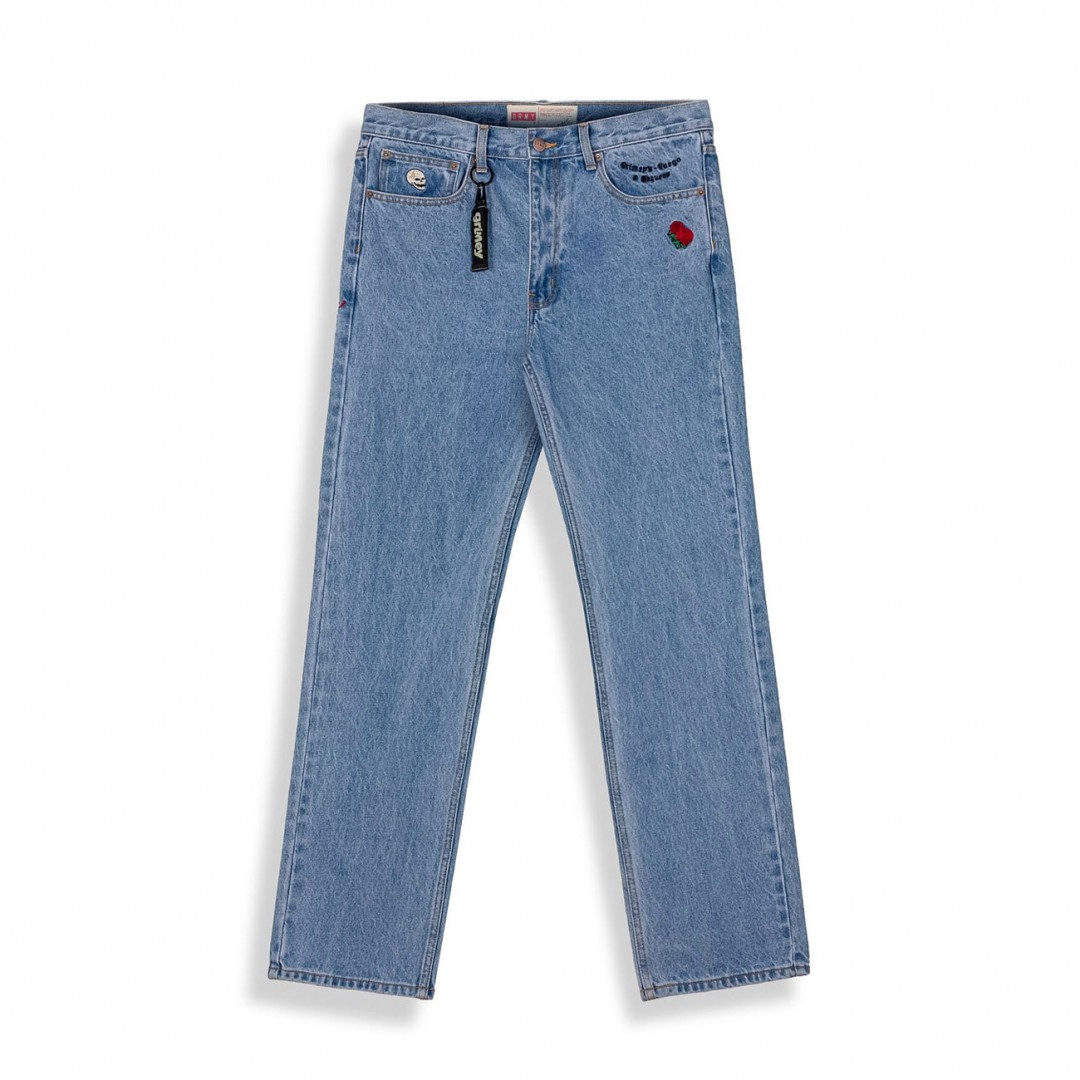 GRIMEY THE PLANET REGULAR DENIM PANTS GJLP296-WBLU Blue