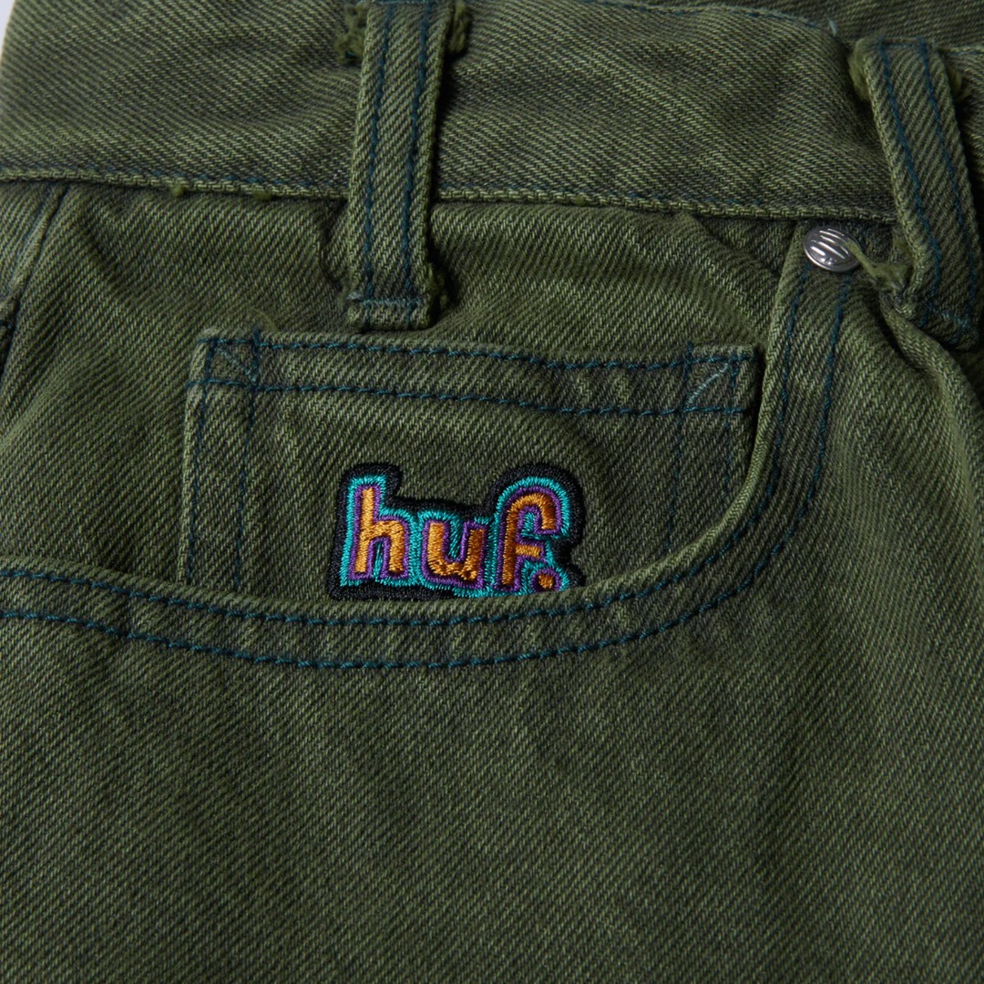 HUF CROMER WASHED PANT PT00310-DDHRB Πράσινο