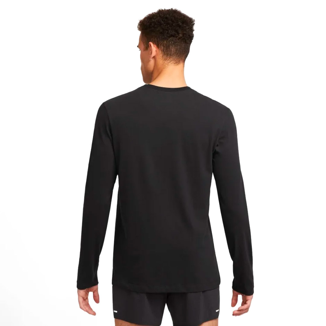 NIKE M NK DF TEE LS TRAIL FN0827-010 Μαύρο