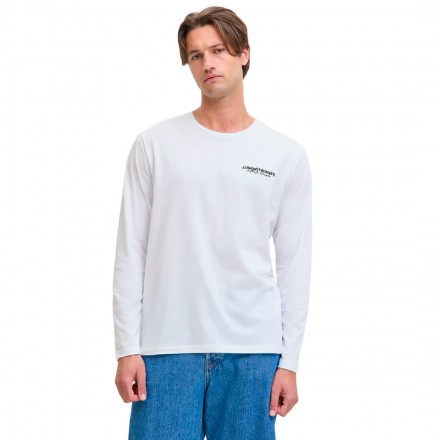 JJ REBEL JREBZACK TEE LS CREW NECK 12279445-WHITE Λευκό