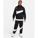 NIKE M NK SWOOSH FLC HZ HOODIE DX0566-010 Black Image 5