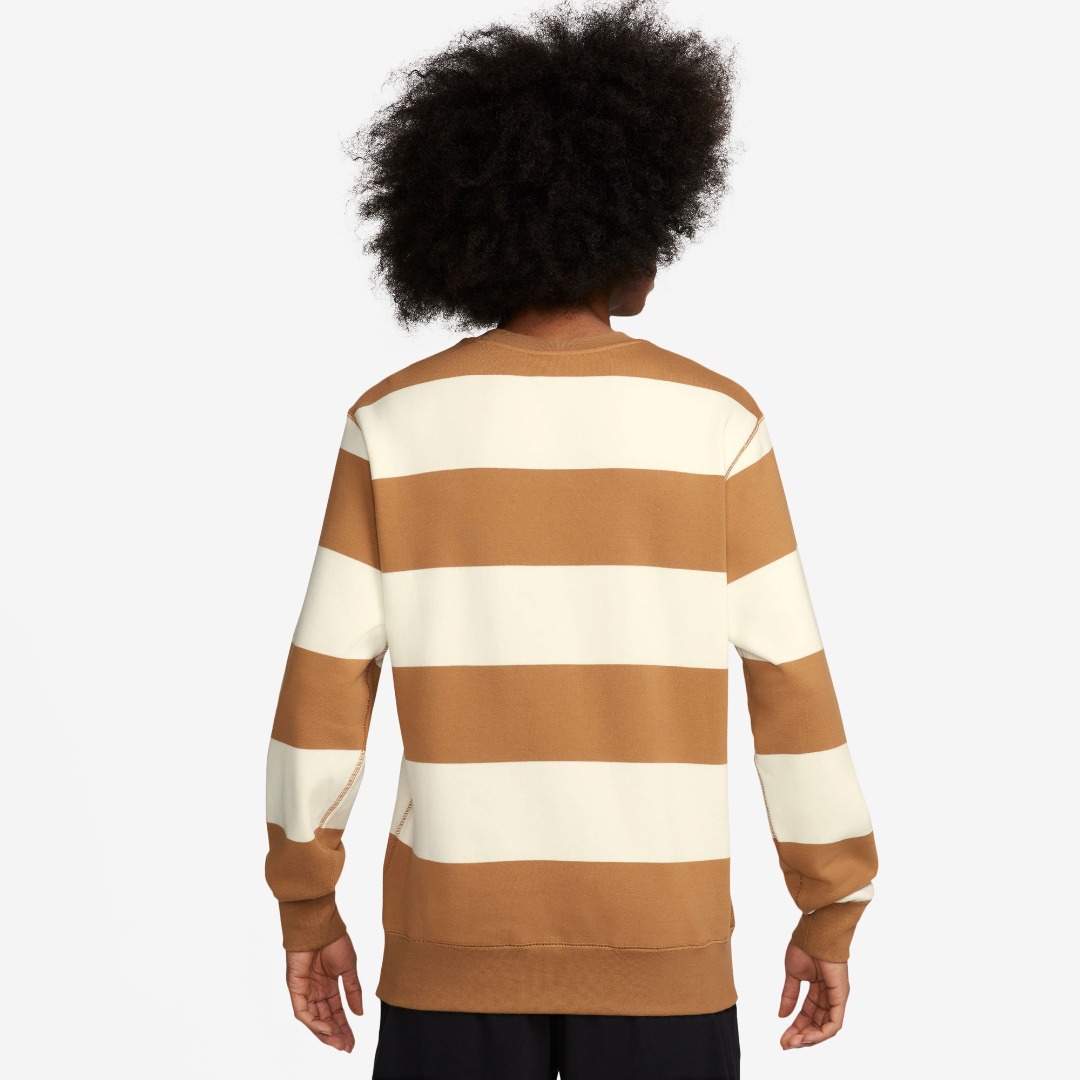 NIKE M NK CLUB STRIPE HVY FT CREW FN3106-224 Πολύχρωμο