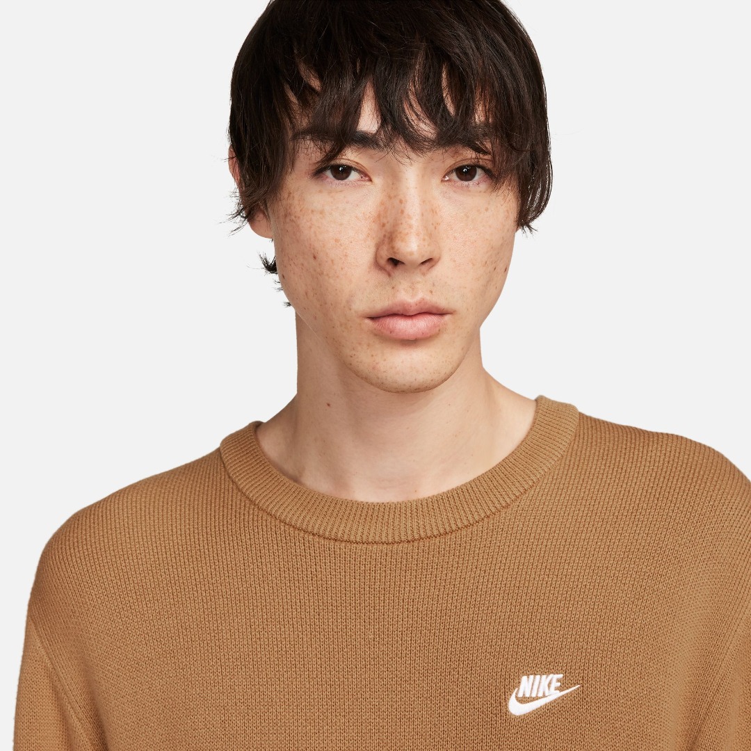 NIKE M NK CLUB CREW SWEATER FQ2912-224 Brown