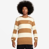 NIKE M NK CLUB STRIPE HVY FT CREW FN3106-224 Πολύχρωμο Εικόνα 