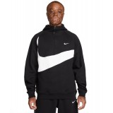 NIKE M NK SWOOSH FLC HZ HOODIE DX0566-010 Black Image 