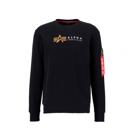 ALPHA INDUSTRIES ALPHA LABEL SWEATER 118312-03 Μαύρο