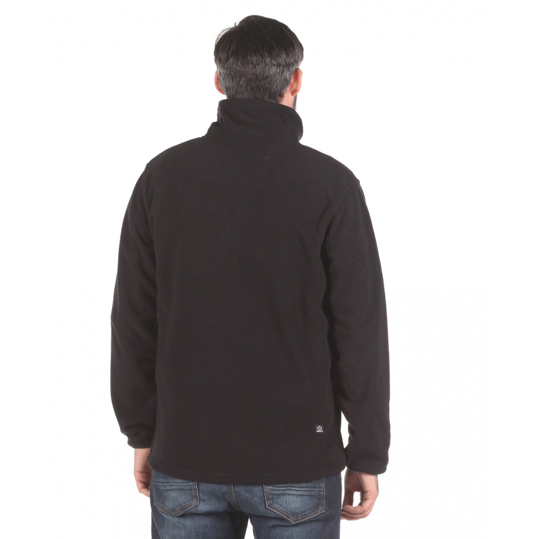 EMERSON HALF-ZIP POLAR FLEECE PULLOVER SWEATER 192.EM28.108A-BLACK Black