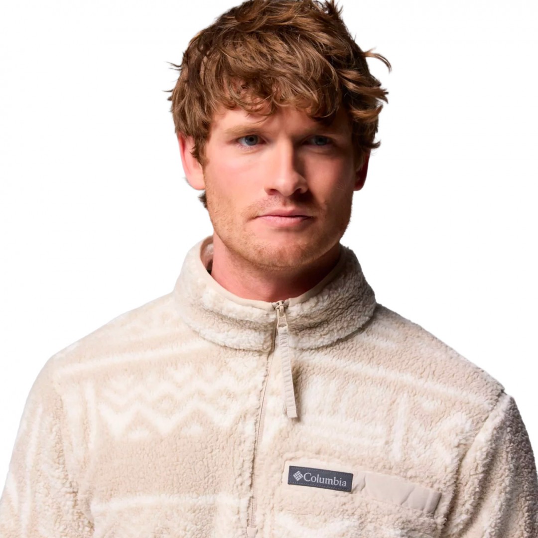 COLUMBIA RUGGED RIDGE HIGH PILE HALF ZIP 2135471-278 Ecru