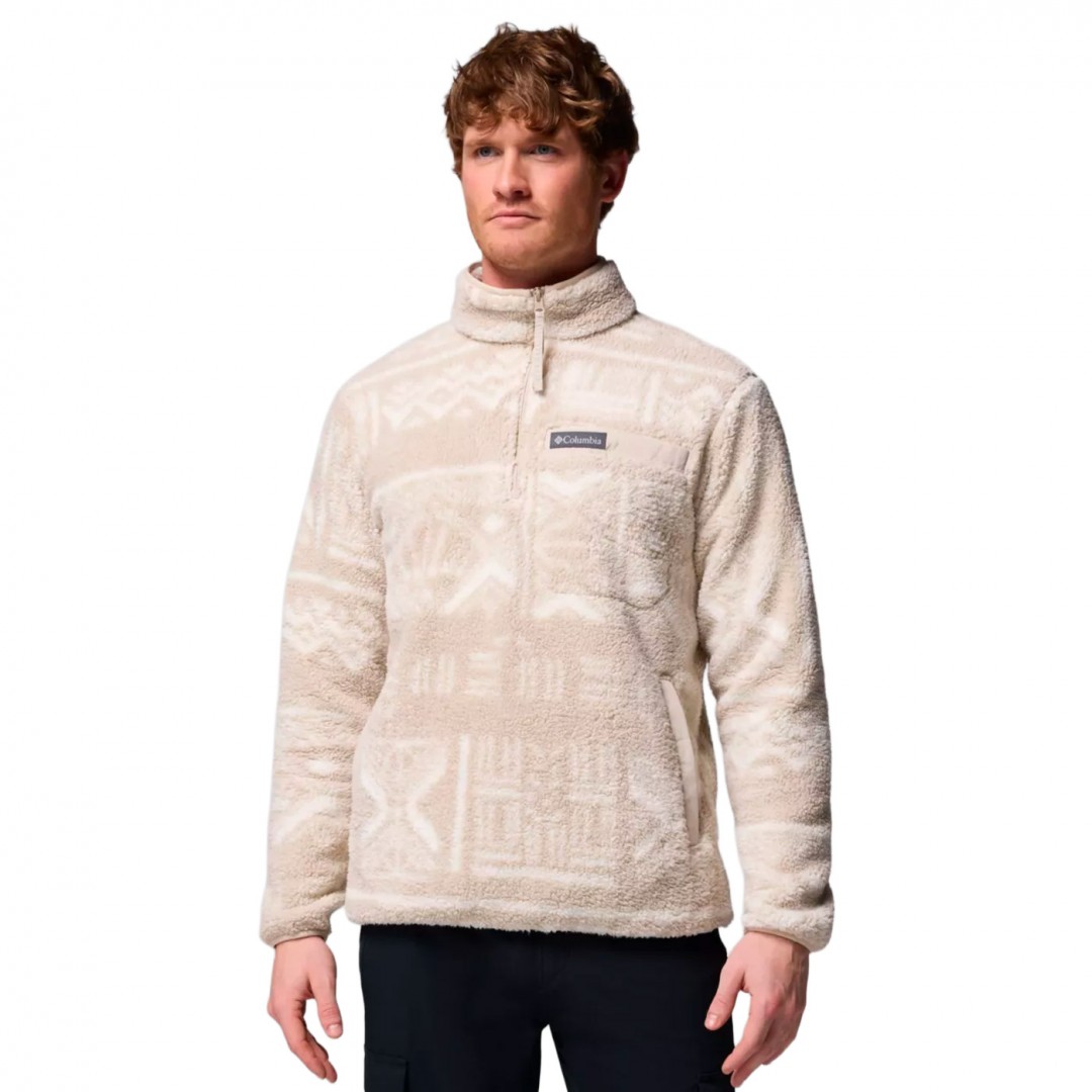 COLUMBIA RUGGED RIDGE HIGH PILE HALF ZIP 2135471-278 Ecru