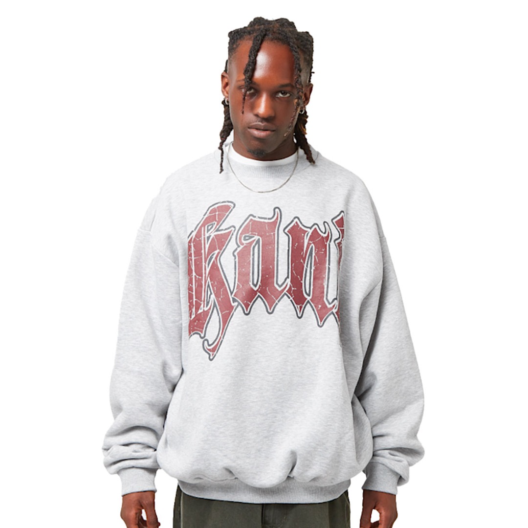 KARL KANI INSIDE OUT CREW KM244-003-2-GREY MELANGE Γκρί