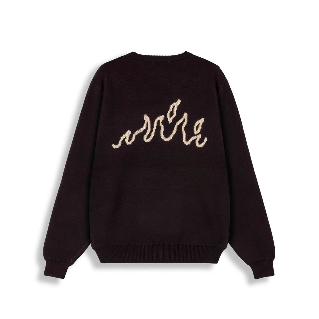GRIMEY VOODOO CHILD THE TRY ME KNIT SWEATER GKSW616-BLK Black