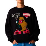 GRIMEY VOODOO CHILD THE TRY ME KNIT SWEATER GKSW616-BLK Black Image 1