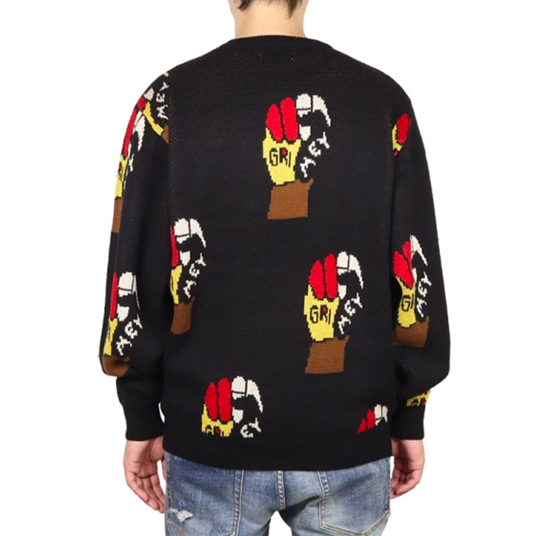 GRIMEY VOODOO CHILD THE WE SHALL KNIT SWEATER GKSW617-BLK Μαύρο