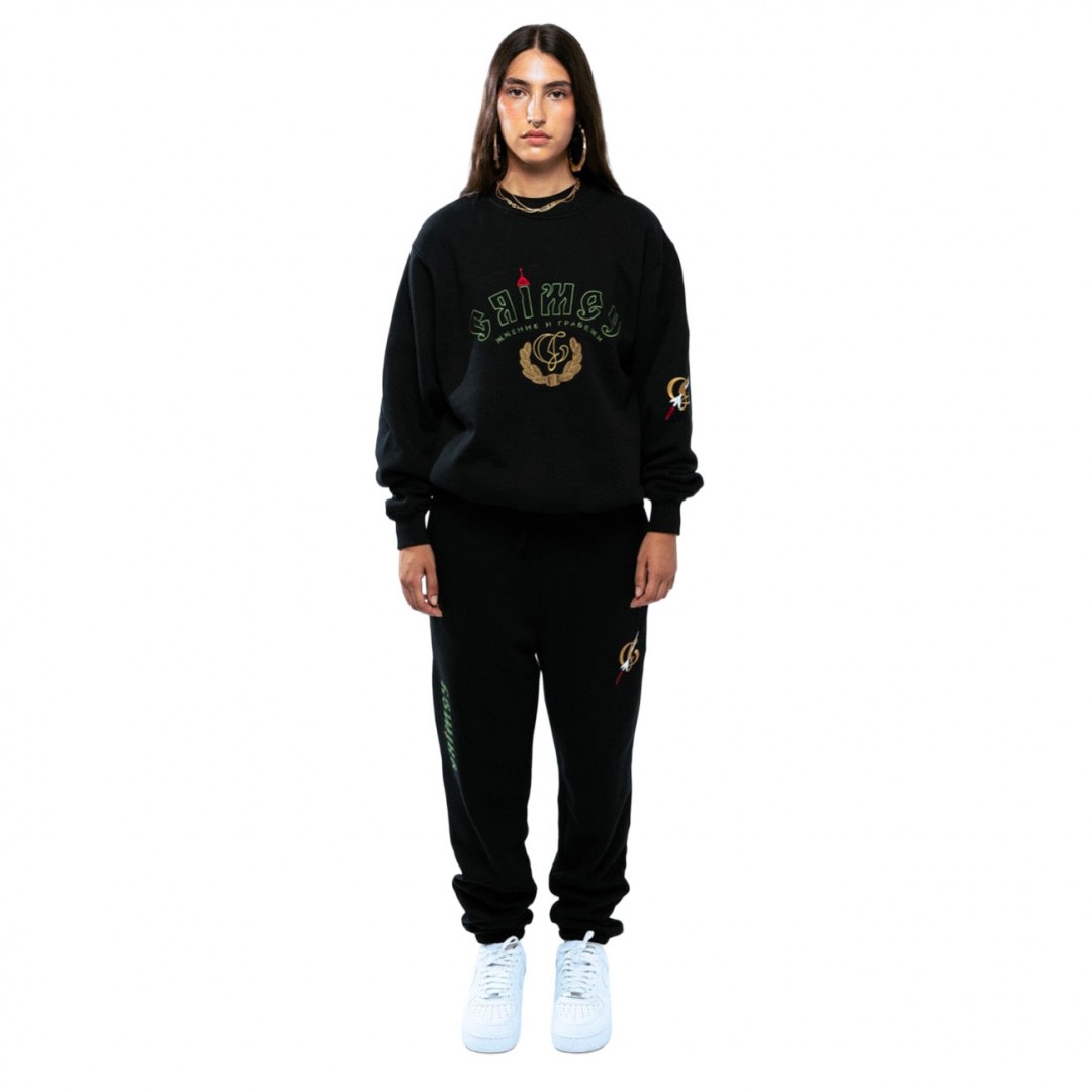 GRIMEY THE LOWER DEPTHS VINTAGE CREWNECK GSW606-BLK Μαύρο