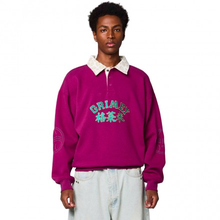 GRIMEY ROYAL PAW PIQUE POLO SWEATSHIRT GPSW648-WNE Μπορντό