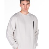 BE:NATION CREW NECK  ZIP POCKET-REVERSE KANGAROO 6302203-3A Γκρί Εικόνα 1