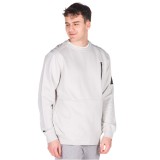 BE:NATION CREW NECK  ZIP POCKET-REVERSE KANGAROO 6302203-3A Γκρί Εικόνα 
