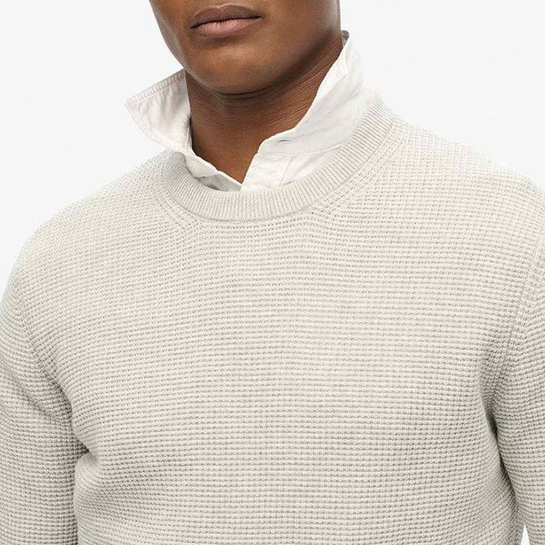 SUPERDRY D3 TEXTURED CREW KNIT JUMPER M6110657A-39Q Γκρί