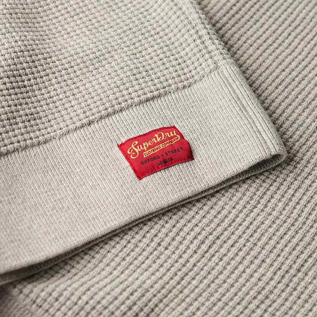 SUPERDRY D3 TEXTURED CREW KNIT JUMPER M6110657A-39Q Γκρί