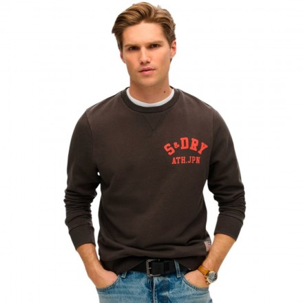 SUPERDRY D2 OVIN ATHLETIC PRINTED SWEATSHIRT M2013965A-AWF Μαύρο