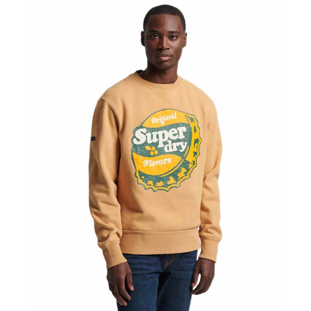 SUPERDRY D2 VINTAGE COOPER NOSTALGIA CREW M2012120A-5WG Μουσταρδί