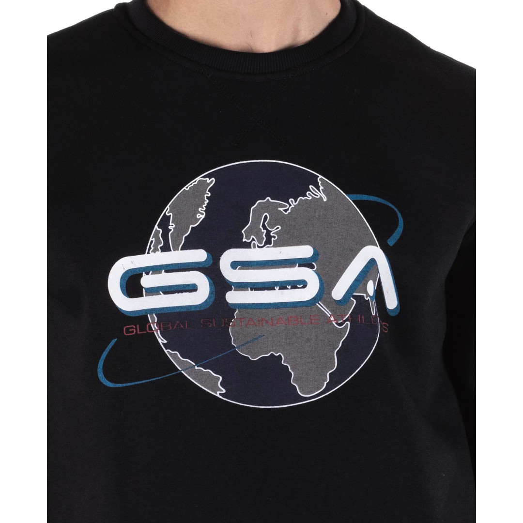 GSA EARTH CREW NECK 17-19202-01 JET BLACK Μαύρο