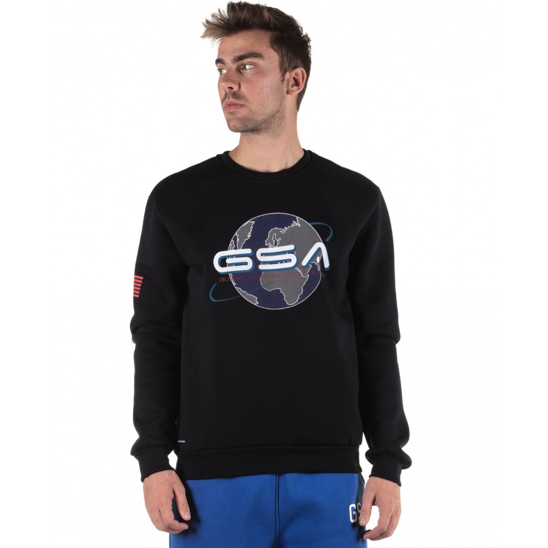 GSA EARTH CREW NECK 17-19202-01 JET BLACK Μαύρο