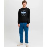 JJ REBEL JREBGRAY CREW NECK SWEAT 12286664-BLACK Μαύρο Εικόνα 4