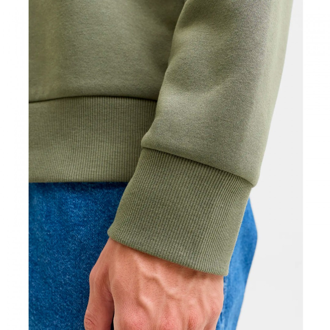 JJ REBEL JREBGRAY CREW NECK SWEAT 12286664-FOUR LEAF CLOVER Χακί
