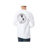 VANS X NATIONAL GEOGRAPHIC GLOBE LONG SLEEVE T-SHIRT VA4MSGWHT-WHT White Image 0